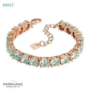 Park Lane Mint Crystal Bracelet in Rose Gold-Tone